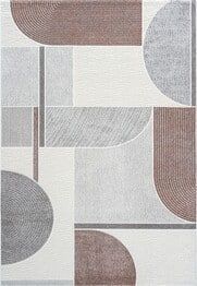 Dynamic Rugs POLARIS 46002-6111 Ivory and Grey and Burgundy